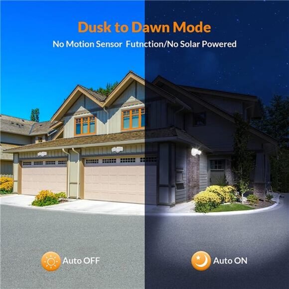 2 Pack LED Security Light Outdoor Flood Light Fixture with 2 Adjustable Head - Picture 2 of 6